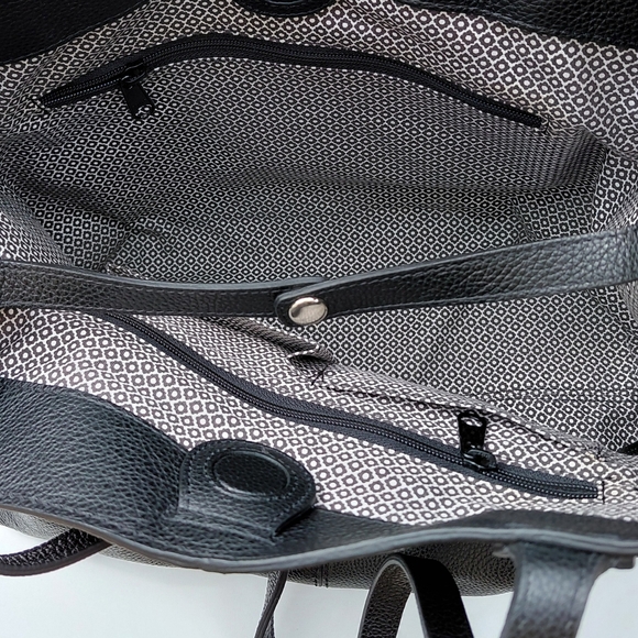 BRIGHTON REED Women's Black Leather Tote Bag - OS - Picture 9 of 14